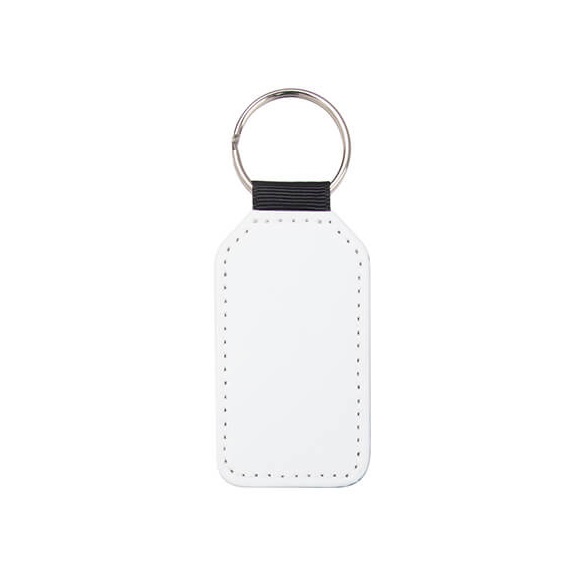 Rectangular leather keychain to print